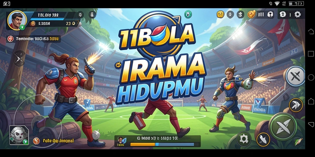 Tampilan gameplay 11BOLA yang menegangkan dengan not musik berjatuhan.