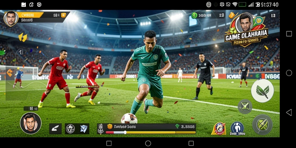 Gambar menampilkan aksi seru dalam game olahraga CW8888.