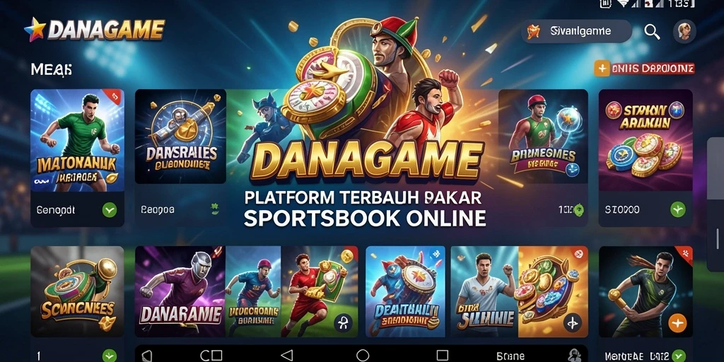 Screenshot utama menunjukkan tampilan interface taruhan yang menarik.