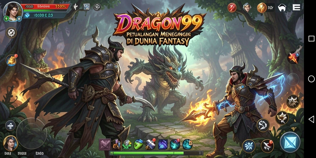 Tampilan gameplay menegangkan dalam dunia penuh petualangan.