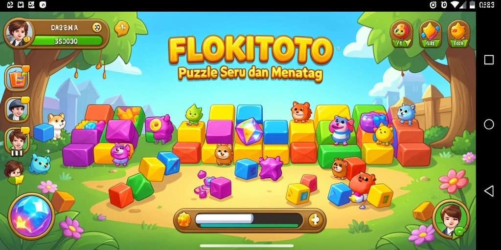 Tampilan gameplay seru dan menantang dari FLOKITOTO.