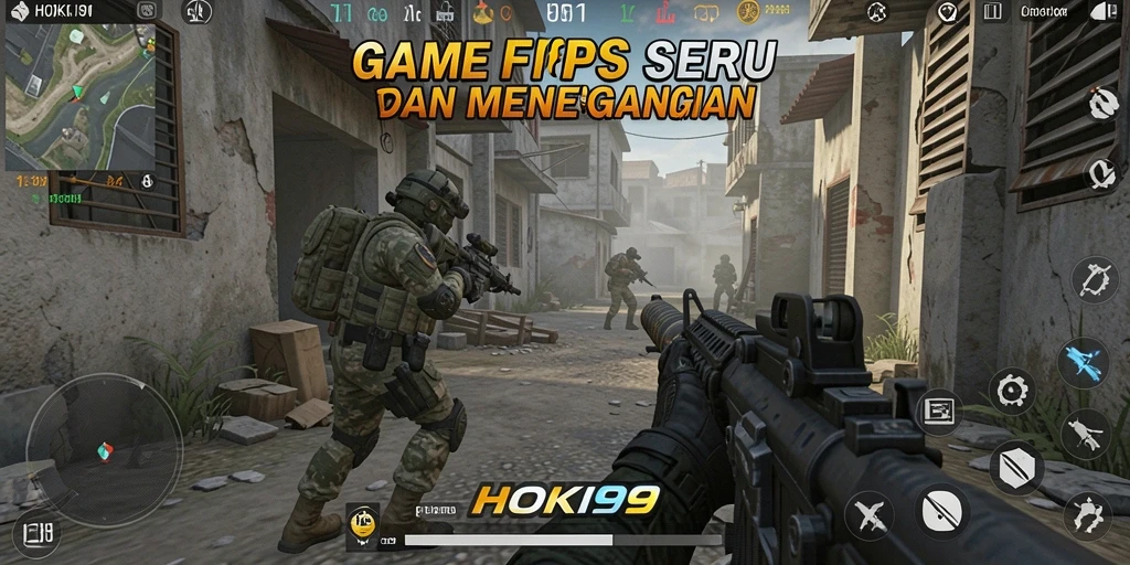 Tangkapan layar HOKI99 menunjukkan aksi gameplay FPS yang mendebarkan.