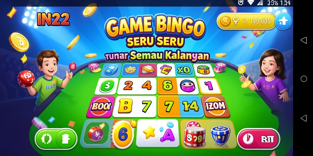 Tampilan gameplay seru dalam permainan Bingo IN22.