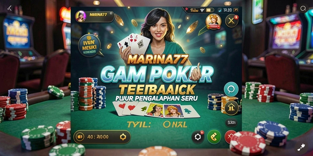 Tampilan gameplay menarik dari MARINA77 yang menampilkan suasana poker yang intens.