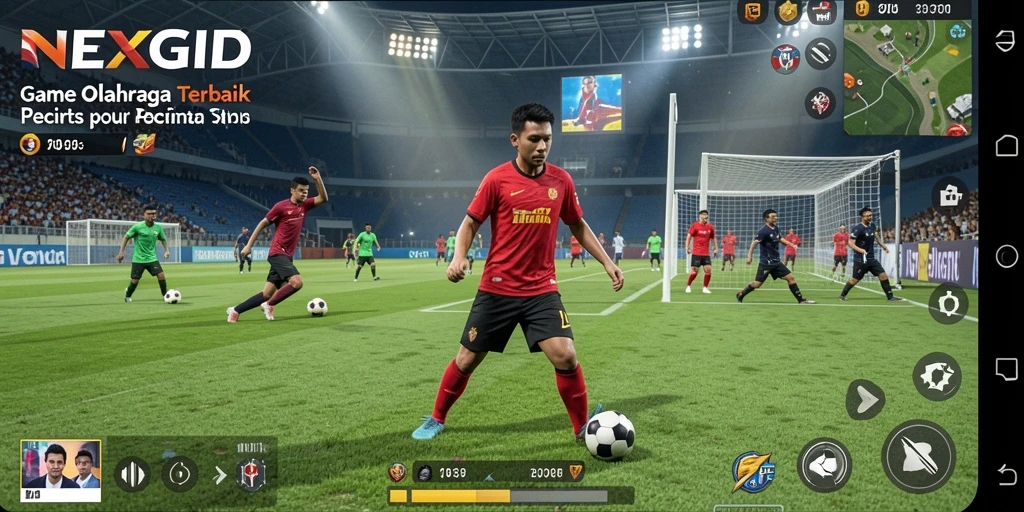 Tampilan screenshot gameplay <strong>NEXGID</strong> dengan aksi seru dalam berbagai cabang olahraga.