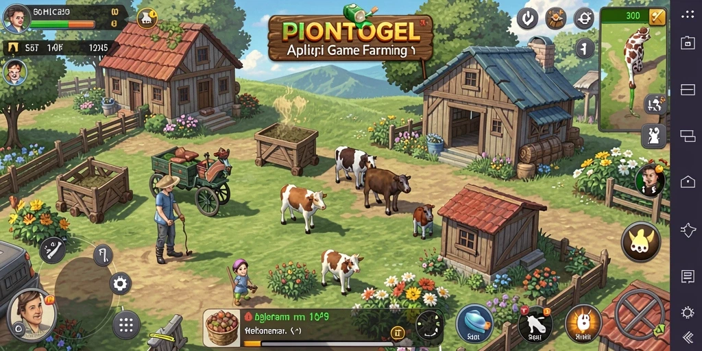 Tampilan gameplay pertanian dalam PIONTOGEL yang menarik.