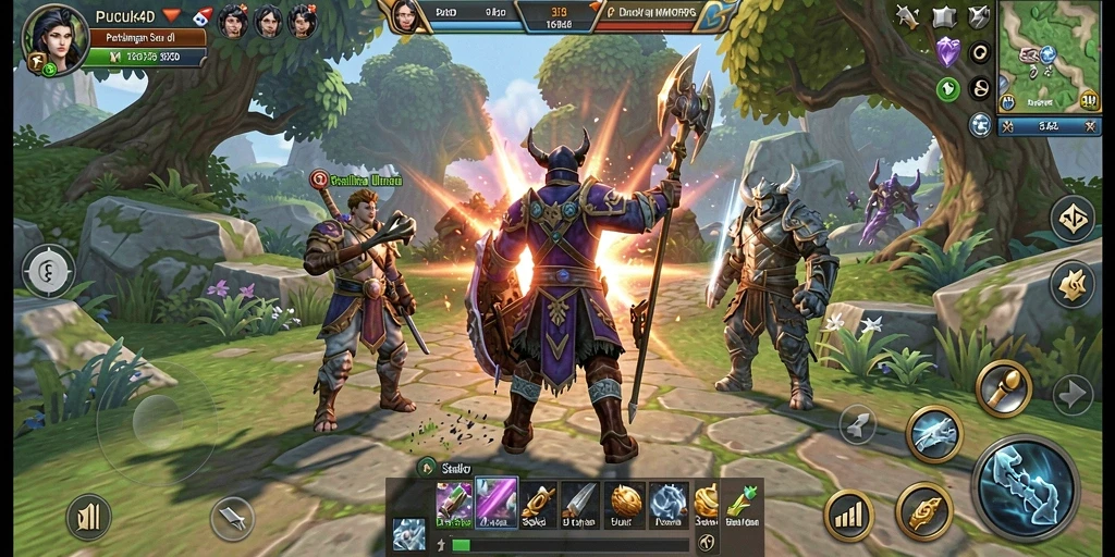 Screenshot gameplay PUCUK4D yang menunjukkan petualangan epik di dunia MMORPG.