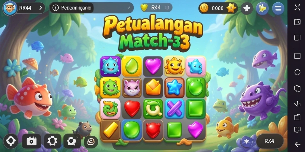 Tampilan menarik dari gameplay seru RR44 yang menantang.