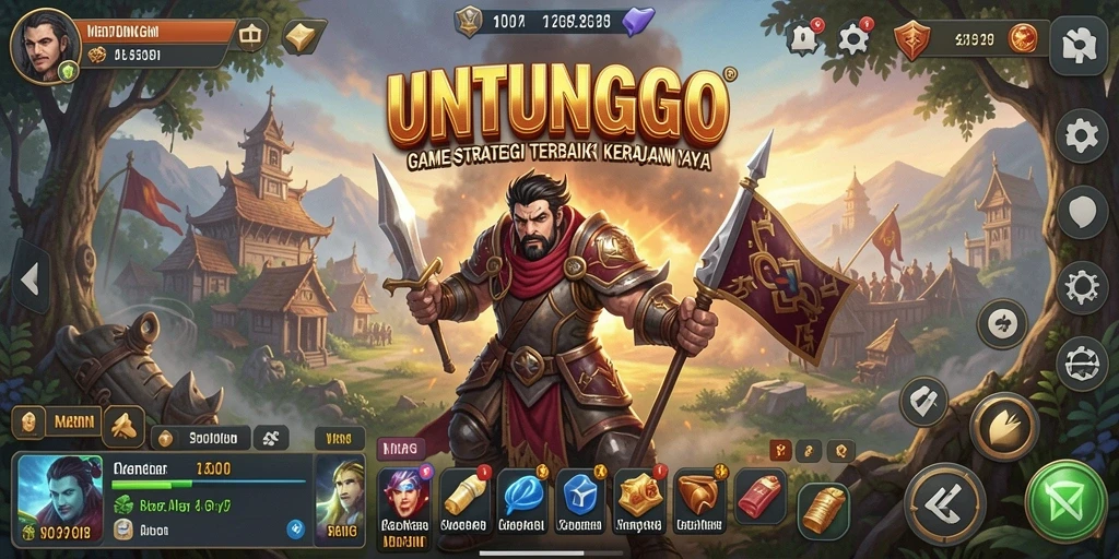 Tampilan crisp dari gameplay strategi dalam UNTUNGGO.