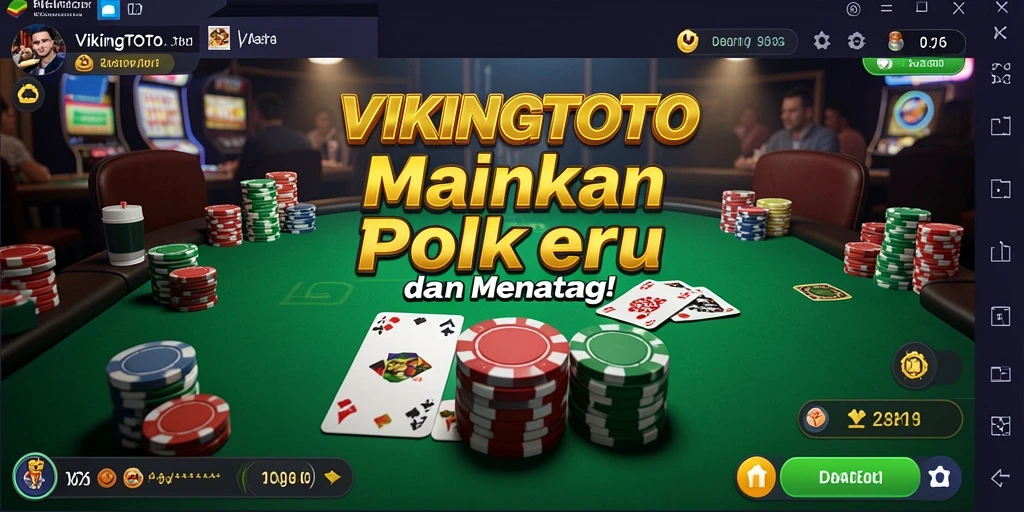 Screenshot gameplay VIKINGTOTO yang menampilkan suasana poker yang mendebarkan.