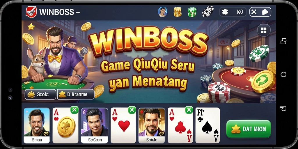 Screenshot WINBOSS menampilkan gameplay seru saat bermain QiuQiu.